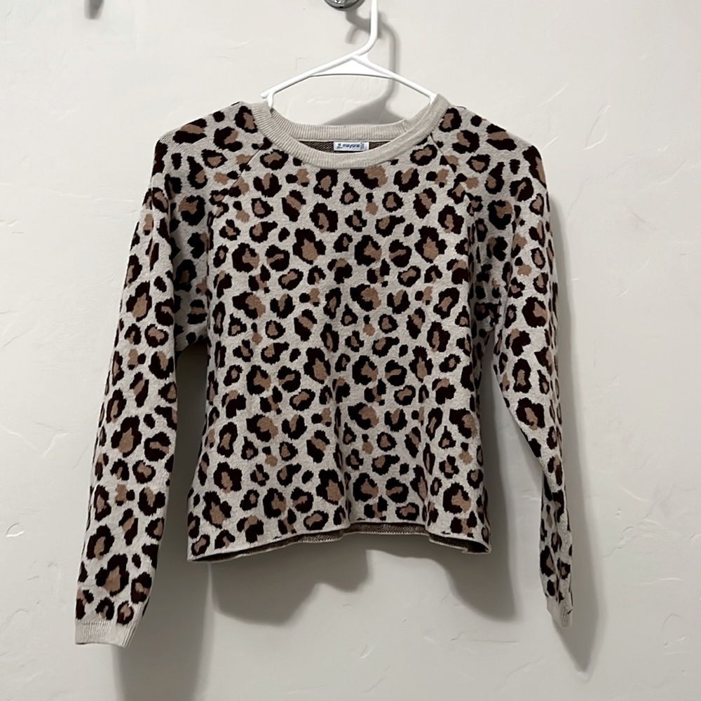 Cheetah print long sleeve shirt